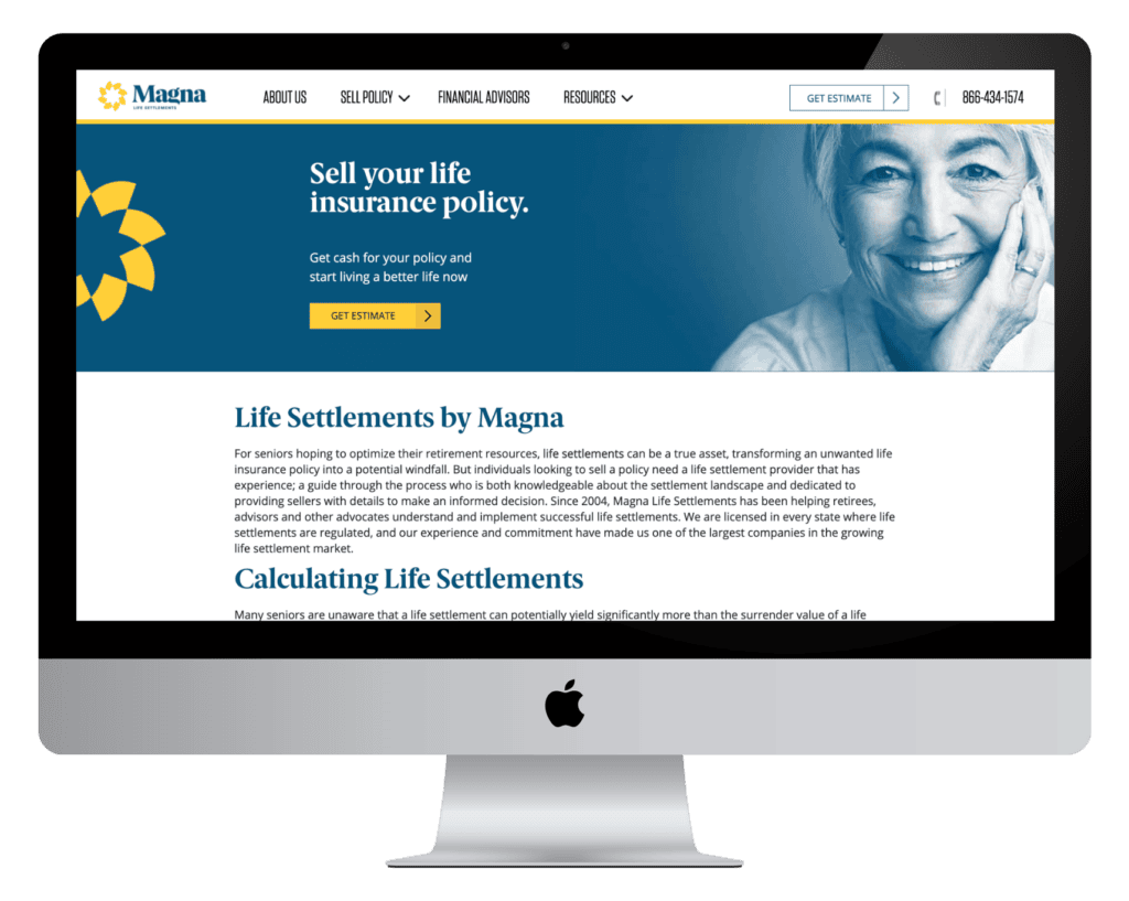Magna Life Settlements website